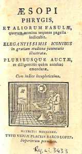 Foto 1 de 4 del artículo ««Aesopi phrygis et aliorum fabulae», Matriti, 1825»
