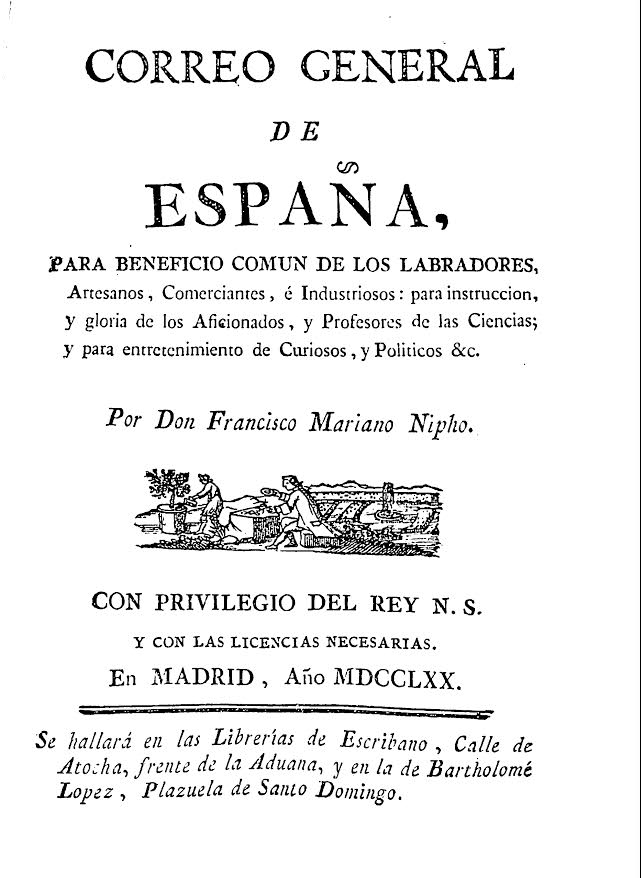 Foto 2 de 5 del artículo ««Correo general de España y noticias importantes de agricultura, artes, manufacturas…»