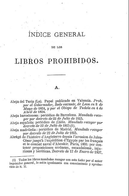 Foto 3 de 4 del artículo ««Índice de los libros prohibidos por el Santo Oficio de la Inquisición Española» por León…»