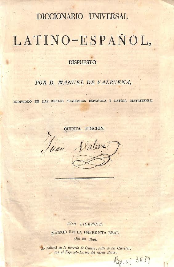 Foto 1 de 4 del artículo ««Diccionario Universal Latino-Español» por Manuel de Valbuena (Madrid, 1826), donación de…»