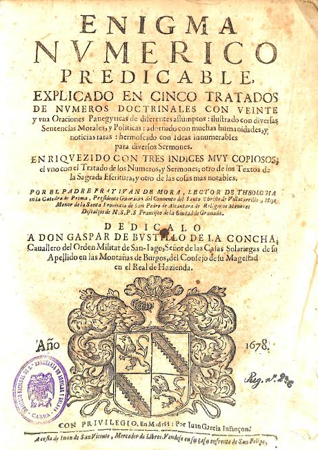 Foto 1 de 4 del artículo ««Enigma numérico predicable explicado en cinco tratados de números doctrinales» por Juan…»