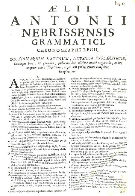 Foto 3 de 5 del artículo ««Diccionarium Aelij Antonij Nebrissensis» (Madrid, 1758)»