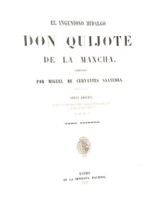 Foto 1 de 5 del artículo ««El Ingenioso Hidalgo Don Quijote de la Mancha» por Miguel de Cervantes Saavedra (Madrid…»