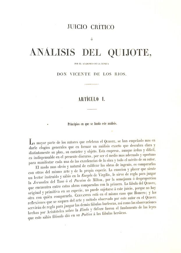 Foto 3 de 5 del artículo ««Juicio crítico del Quijote (Vicente de los Ríos) y Vida de Cervantes (Jerónimo Morán)»…»
