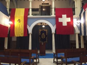 Foto 1 de 7 del artículo «XIV Congreso Geológico Internacional en Cabra (I). Las banderas nacionales»