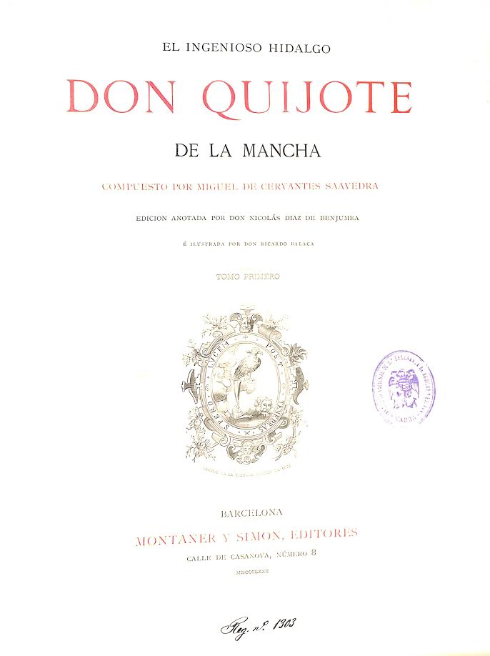 Foto 2 de 6 del artículo ««El ingenioso hidalgo don Quijote de la Mancha» de Miguel de Cervantes Saavedra, edición…»