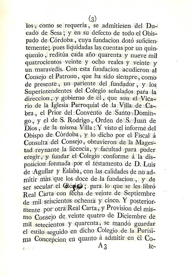 Foto 4 de 11 del artículo «Real provisión de S. M. y señores del Consejo por la que se concede al Real Colegio de…»