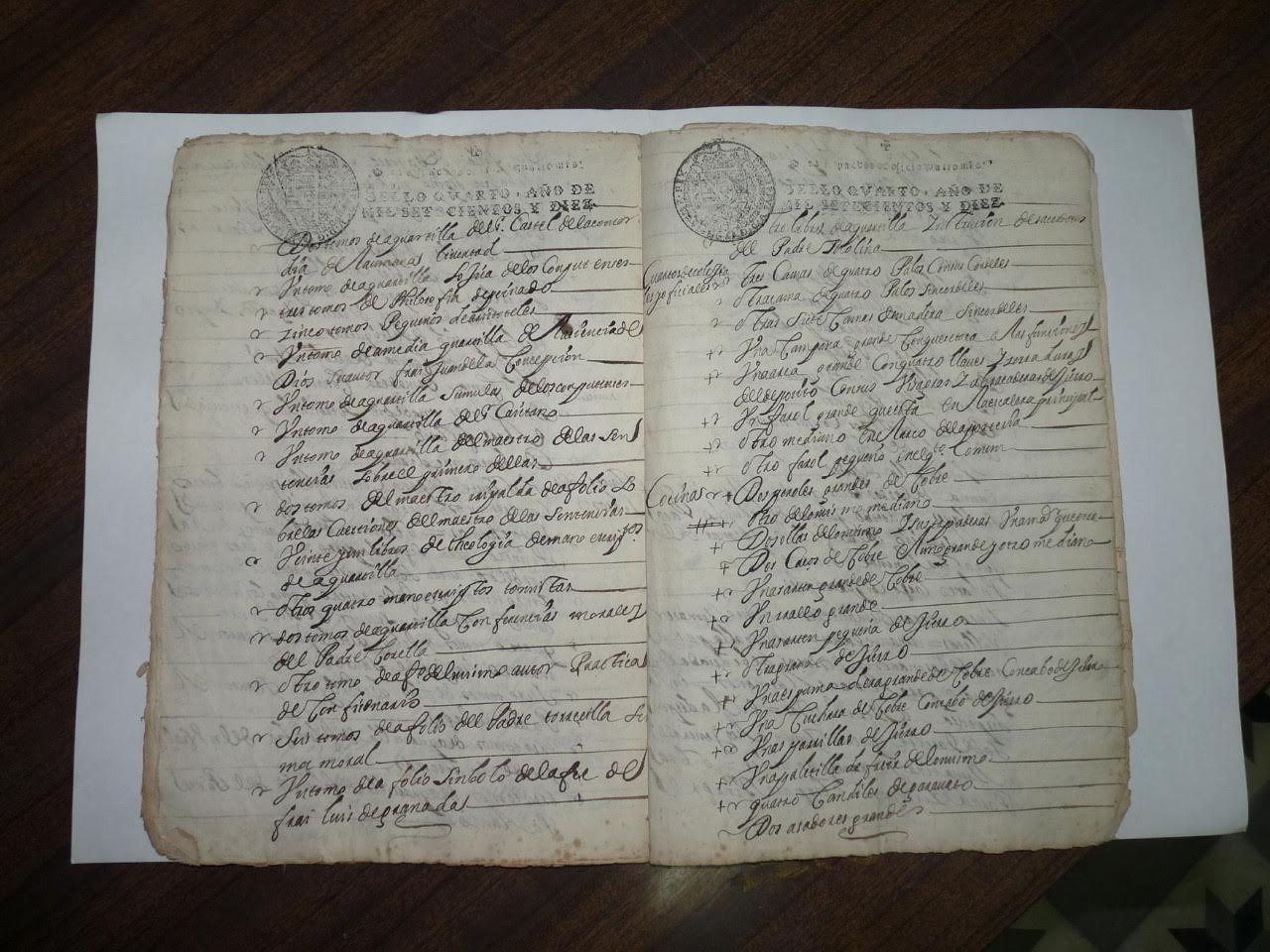 Foto 1 de 7 del artículo «Los primeros inventarios de libros del Real Colegio de Estudios Mayores de la Purísima…»