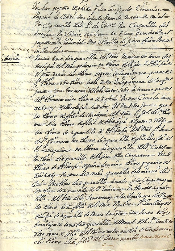 Foto 3 de 7 del artículo «Los primeros inventarios de libros del Real Colegio de Estudios Mayores de la Purísima…»