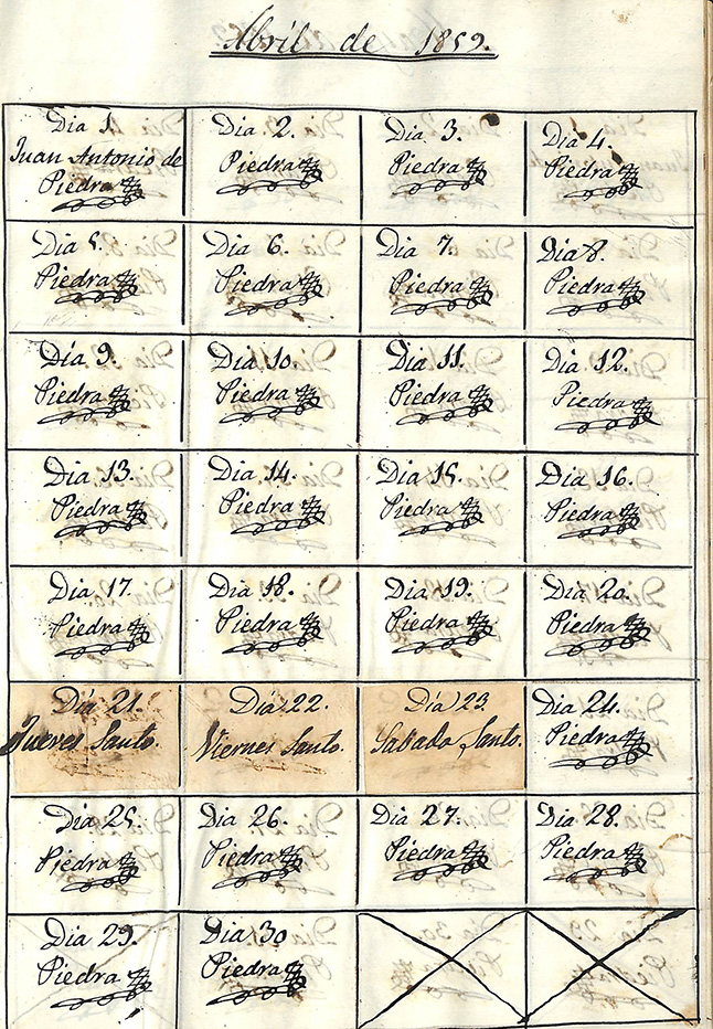 Foto 4 de 7 del artículo «Libro de punto donde se firman las misas aplicadas por el licenciado D. Luis de Aguilar y…»