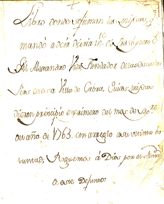 Foto 7 de 7 del artículo «Libro de punto donde se firman las misas aplicadas por el licenciado D. Luis de Aguilar y…»