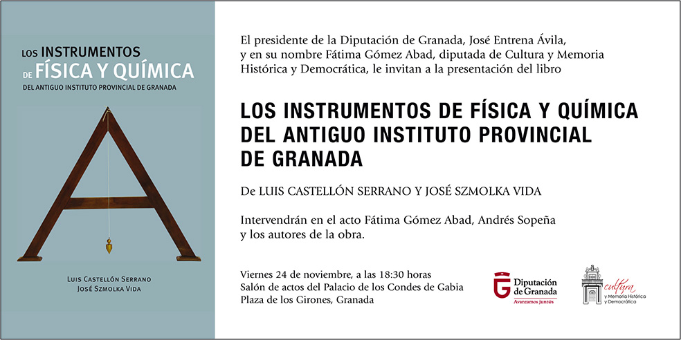 Foto del artículo «Presentación en Granada del libro de Luis Castellón: «Instrumentos de física y química…»