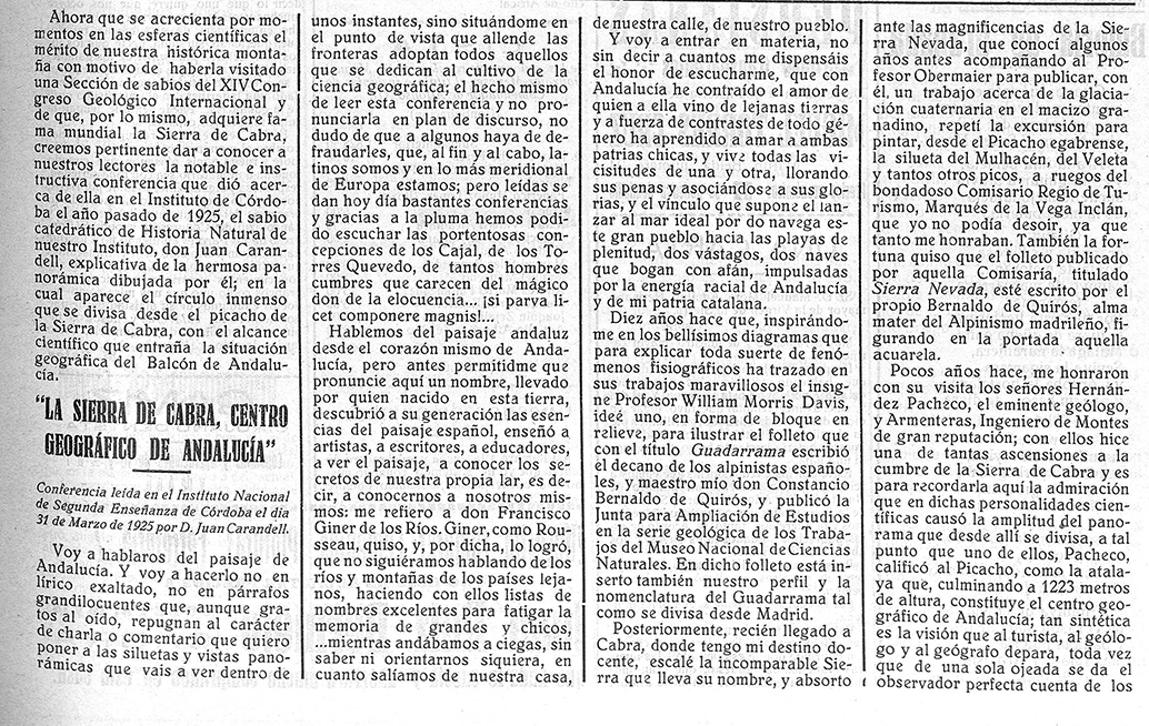 Foto 3 de 7 del artículo «XIV Congreso Geológico Internacional en Cabra (VI). «Moldes de estampación de la Sierra…»