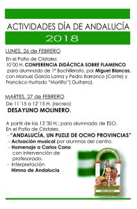 Foto del artículo «Actividades del Día de Andalucía 2018»