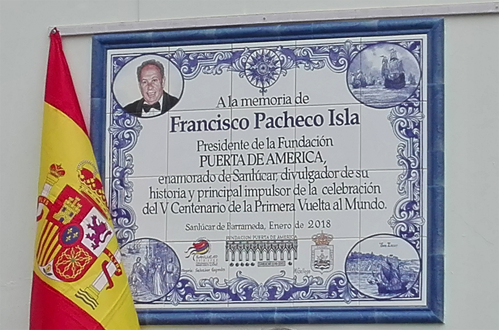 Foto 3 de 6 del artículo «Un azulejo recuerda a Francisco Pacheco como impulsor del V Centenario de la Primera…»