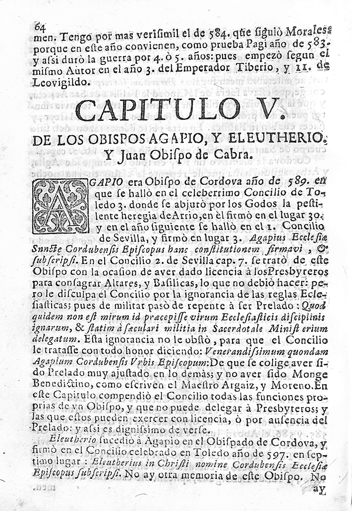 Foto 3 de 7 del artículo ««Catálogo de los obispos de Córdoba» de Juan Gómez Bravo, año 1739 (Se relacionan los…»