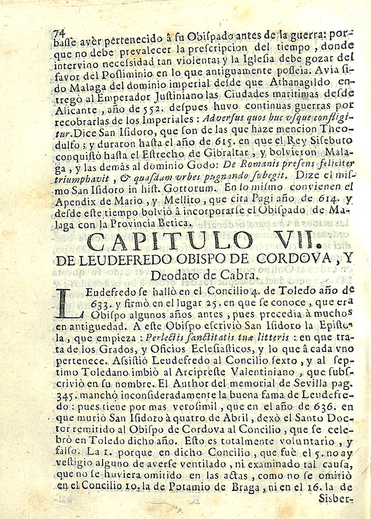 Foto 4 de 7 del artículo ««Catálogo de los obispos de Córdoba» de Juan Gómez Bravo, año 1739 (Se relacionan los…»