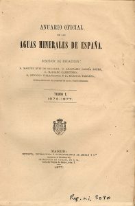 Foto 1 de 5 del artículo «Anuario oficial de las Aguas Minerales de España (Madrid, 1877)»