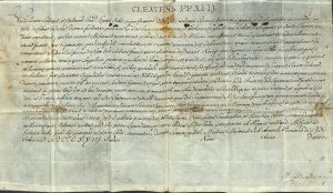 Foto 1 de 3 del artículo «Breve apostólico de Clemente XIII concediendo licencia para la celebración del Santo…»