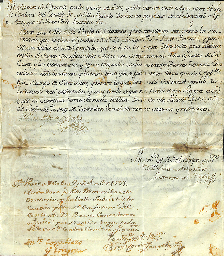 Foto 2 de 3 del artículo «Breve apostólico de Clemente XIII concediendo licencia para la celebración del Santo…»
