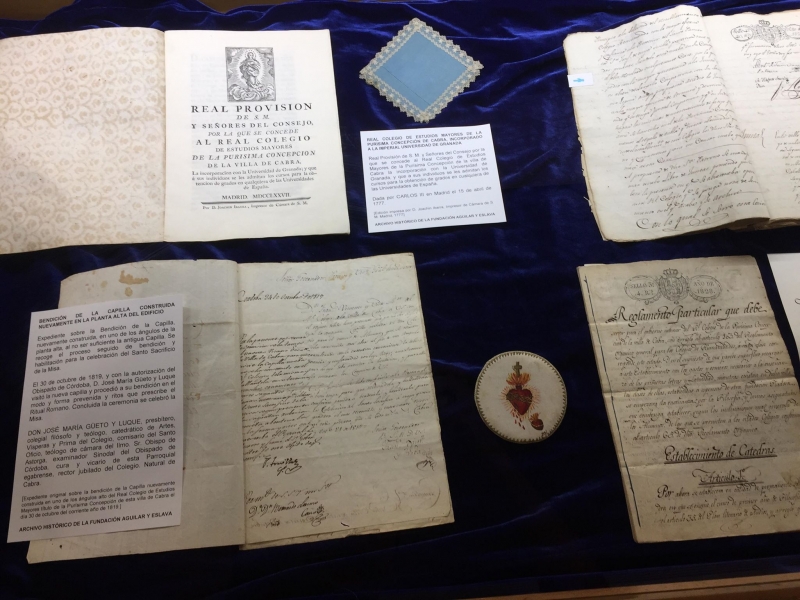 Foto 2 de 5 del artículo «Exposición: Documentos vinculados al Oratorio/Capilla de la Fundación Aguilar y Eslava»