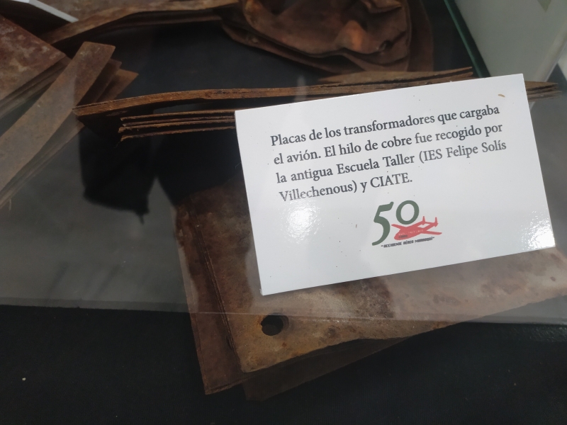 Foto 7 de 8 del artículo «C-119, piezas recuperadas de la Sierra de Cabra", una exposición que hay que visitar»