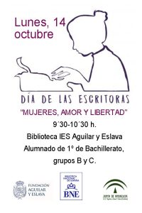 Foto 1 de 3 del artículo «Día de las Escritoras en el Instituto Aguilar y Eslava»