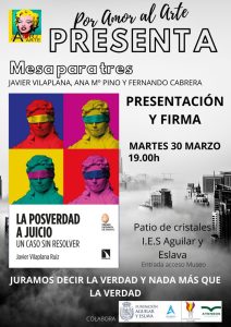 Foto del artículo «Presentación del libro de Javier Vilaplana «La posverdad a juicio. Un caso sin resolver»»