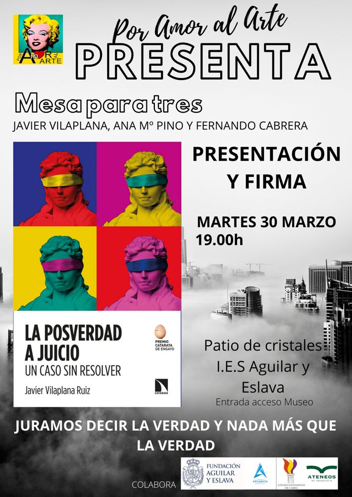 Foto del artículo «Presentación del libro de Javier Vilaplana «La posverdad a juicio. Un caso sin resolver»»