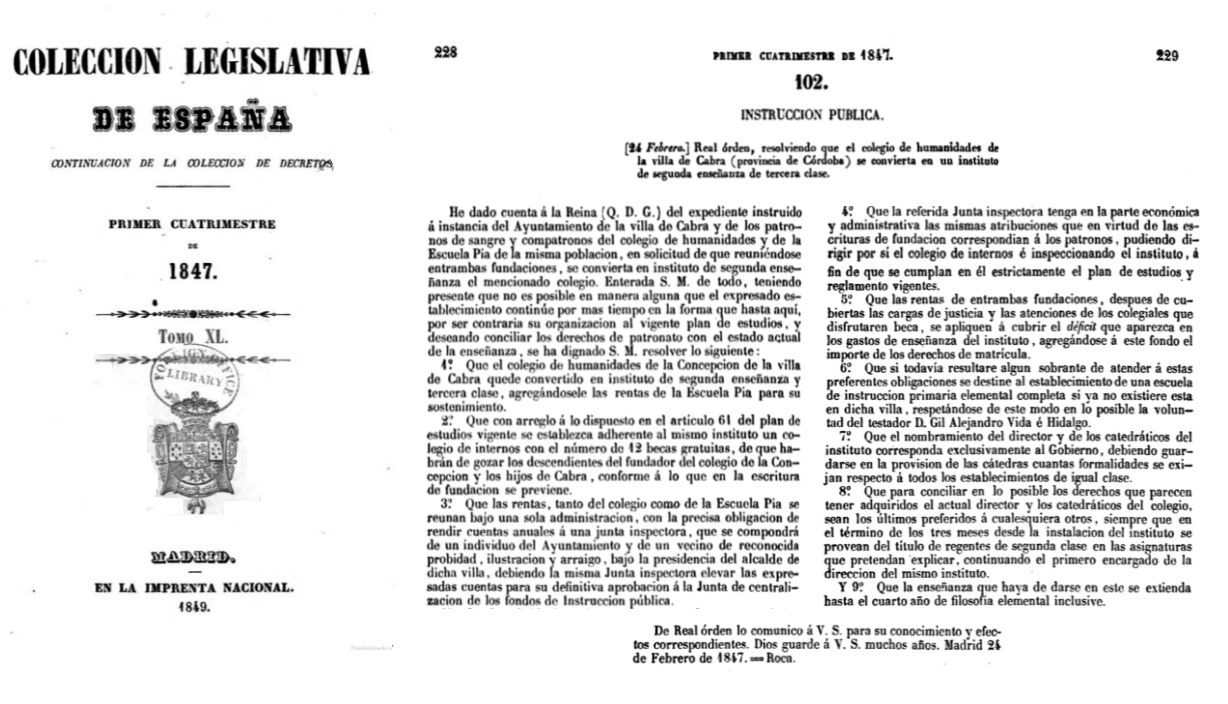 Foto 1 de 2 del artículo «¡Estamos de aniversario! El Instituto Aguilar y Eslava cumple 175 años»