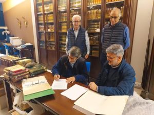 Foto 1 de 3 del artículo «Fundación Aguilar y Eslava y Francisco Javier Puerta Arrúe firman un acuerdo para la…»