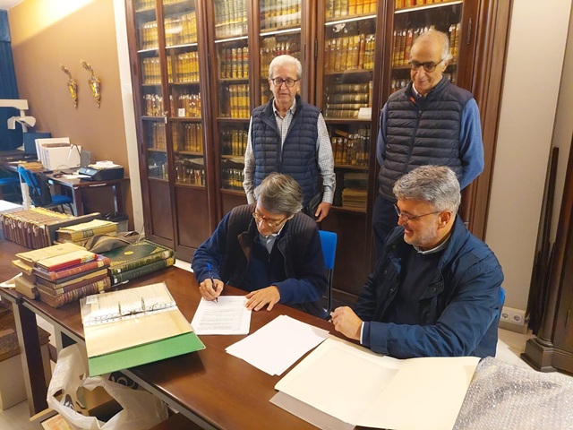 Foto 1 de 3 del artículo «Fundación Aguilar y Eslava y Francisco Javier Puerta Arrúe firman un acuerdo para la…»