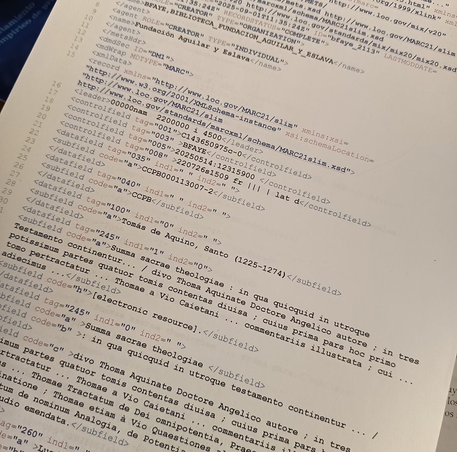 Foto 2 de 3 del artículo «Digitalización del patrimonio bibliográfico de la Fundación Aguilar y Eslava»